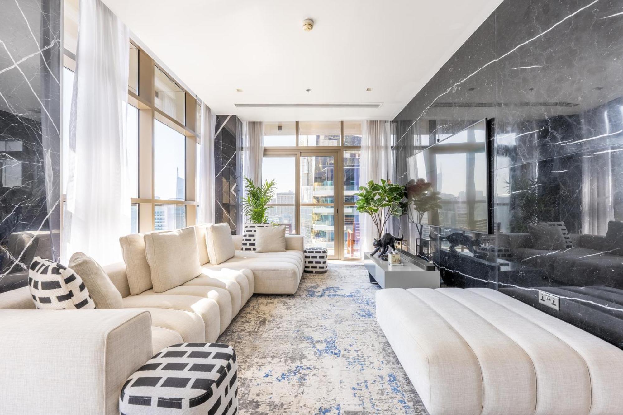 Exclusive Marina Stay - Posh 3Br With Stunning Views Dubai Luaran gambar